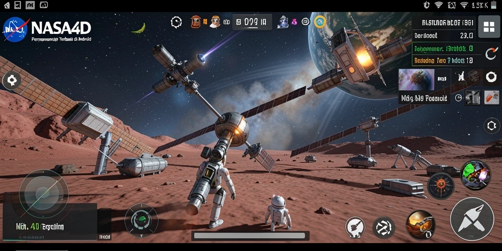Screenshot utama NASA4D menampilkan aksi pertempuran strategi yang mendebarkan.