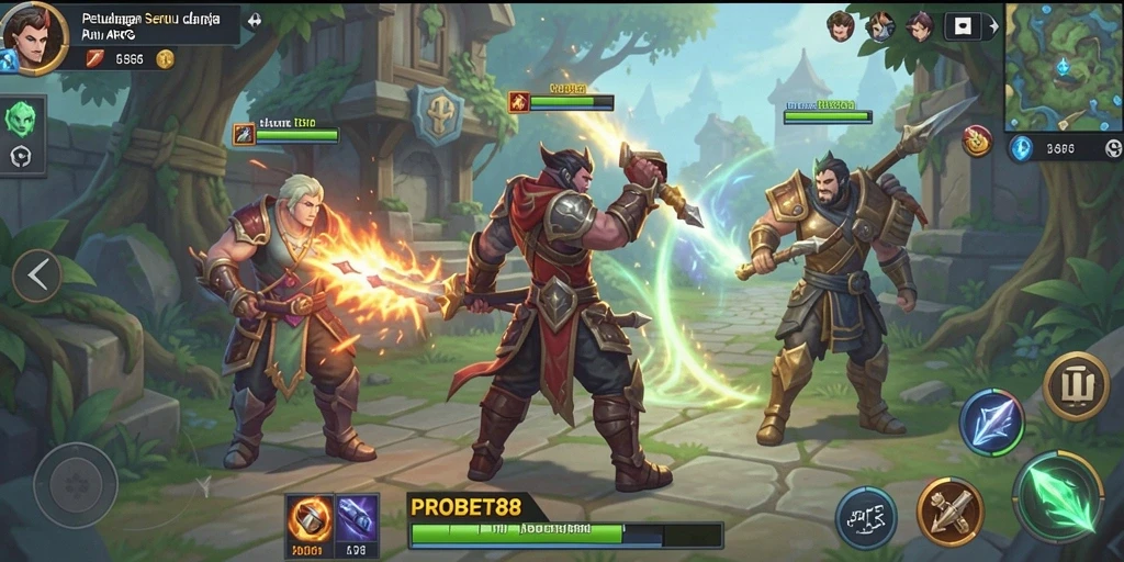 Gameplay mendebarkan di dunia fantasi ARPG PROBET88.