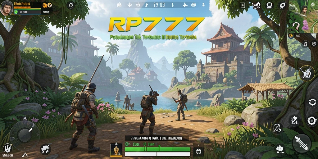 Tampilan gameplay menakjubkan dari RP777 di dunia terbuka.