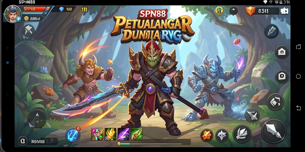 Screenshot gameplay SPN88 menampilkan aksi pertempuran RPG yang mendebarkan.