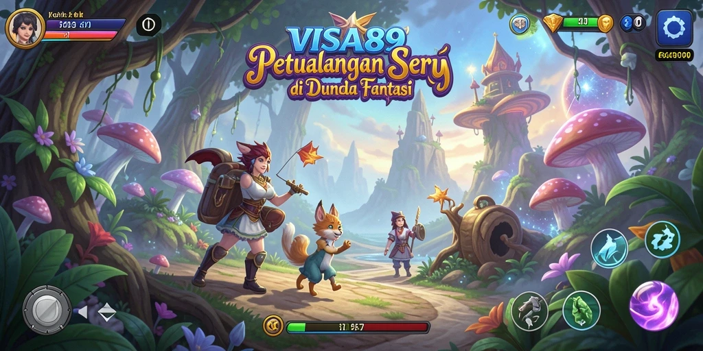 Gameplay seru dengan eksplorasi dunia fantasi.